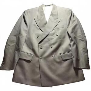 Andre Villard Paris Double-Breasted Blazer Men’s Size R42 Tan Wool Vintage